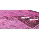 Pink Overdyed Rug from Turkey, Hand Knotted Floral Medallion Design Carpet