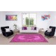 1960s Pink Overdyed Rug from Turkey, Hand Knotted Floral Medallion Design Carpet 1960s Pink Overdyed Rug from Turkey, Hand Knotted Floral Medallion Design Carpet