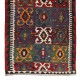 Multicolor Hand-Woven Turkish Vintage Wool Kilim, Flat-weave Rug