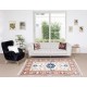 Handmade Turkish Geometric Patterned Area Rug for Office and Home Decor, 100% Wool