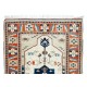 Handmade Turkish Geometric Patterned Area Rug for Office and Home Decor, 100% Wool