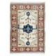 Handmade Turkish Geometric Patterned Area Rug for Office and Home Decor, 100% Wool