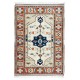 Mid-Century Hand Knotted Turkish Geometric Wool Area Rug for Office and Home Decor