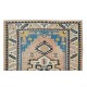 Mid-Century Hand Knotted Turkish Geometric Wool Area Rug for Office and Home Decor