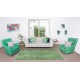 Modern Home Decor Green Over-Dyed Rug, Handmade Turkish Wool Carpet