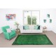 Home Decor Green Over-Dyed Rug with Floral Medallion Design, Handmade Turkish Wool Carpet