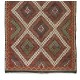 Unique Vintage Anatolian Jijim Kilim Rug, Hand-Woven Carpet Made of Wool