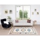 Hand-Knotted Rug from Turkey with Triple Medallion Design, 100% Wool