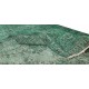 Vintage Handmade Turkish Rug Re-Dyed in Green, Great 4 Modern Interiors