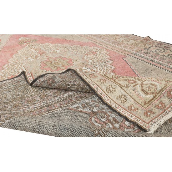 Handmade Tribal Style Rug, Authentic Room Size Vintage Turkish Village Carpet