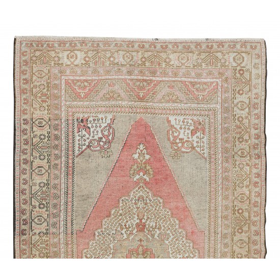 Handmade Tribal Style Rug, Authentic Room Size Vintage Turkish Village Carpet
