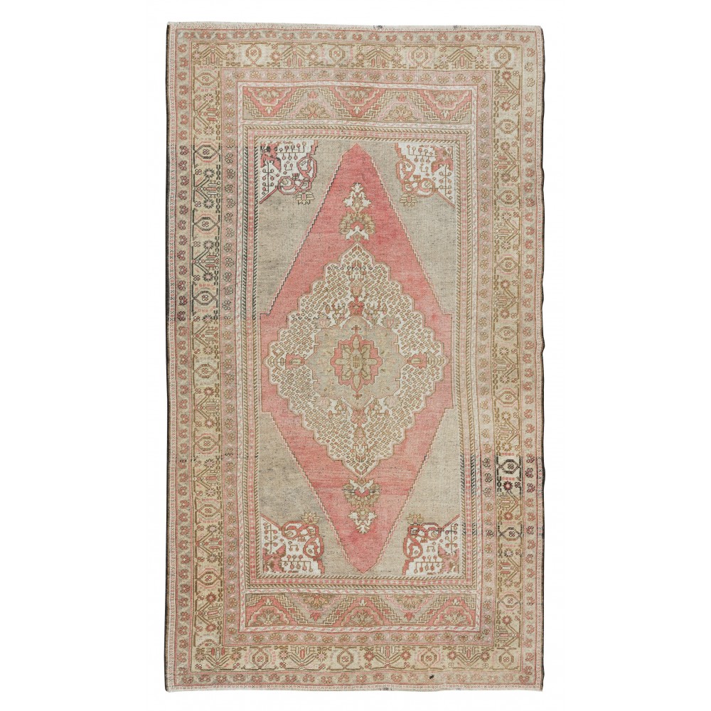 Handmade Tribal Style Rug, Authentic Room Size Vintage Turkish Village Carpet