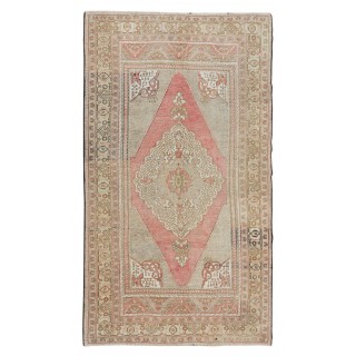 Handmade Tribal Style Rug, Authentic Room Size Vintage Turkish Village Carpet