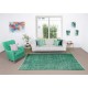 Handmade Vintage Turkish Rug Over-Dyed in Green, Great 4 Modern Interiors