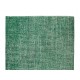 Handmade Vintage Turkish Rug Over-Dyed in Green, Great 4 Modern Interiors Handmade Vintage Turkish Rug Over-Dyed in Green, Great 4 Modern Interiors