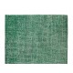 Handmade Vintage Turkish Rug Over-Dyed in Green, Great 4 Modern Interiors