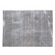 Distressed Handmade Wool Area Rug Over-Dyed in Gray, Vintage Turkish Carpet for Modern Interiors