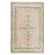Hand Knotted Turkish Rug with Medallion Design, 100% Wool
