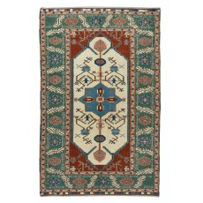 Geometric Design Rug, Authentic Handmade Turkish Carpet, 100% Wool