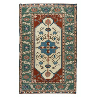 Geometric Design Rug, Authentic Handmade Turkish Carpet, 100% Wool