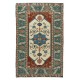 Geometric Design Rug, Authentic Handmade Turkish Carpet, 100% Wool