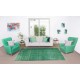 Handmade Turkish Vintage Rug in Green Color, Ideal for Modern Interiors