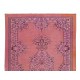 Traditional Vintage Handmade Turkish Rug Over-Dyed in Pink, Great for Office & Home Decor