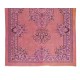 Traditional Vintage Handmade Turkish Rug Over-Dyed in Pink, Great for Office & Home Decor