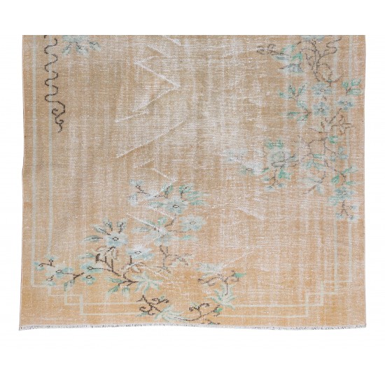 Art Deco Handmade Wool Rug from 1960s, Decorative Carpet Art Deco Handmade Wool Rug from 1960s, Decorative Carpet