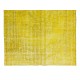 Yellow Over-dyed Rug for Modern Home & Office Decor, Turkish Handmade Carpet