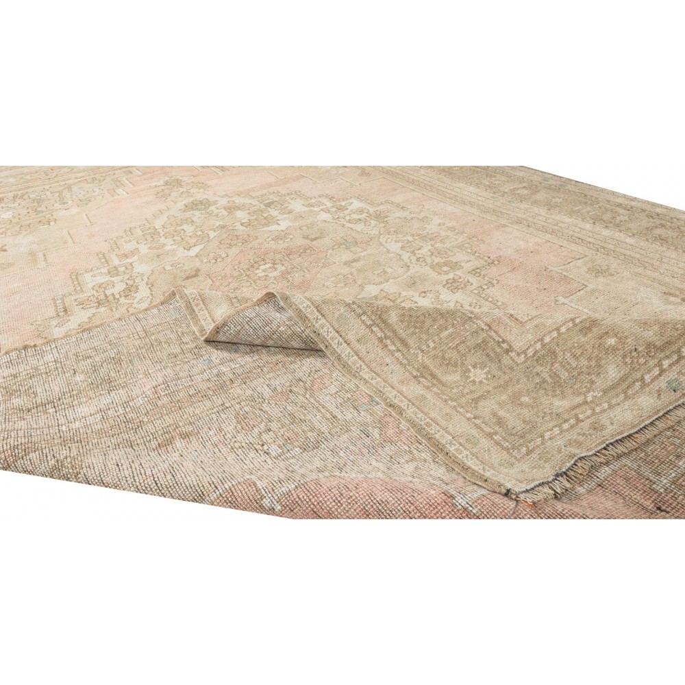 Vintage Handmade Oriental Rug with Tribal Style, Authentic Village Carpet, 100% Wool