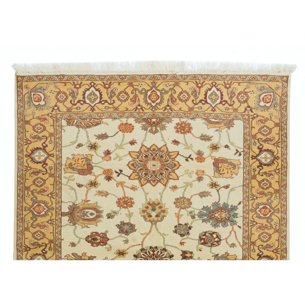 Hand Knotted Turkish Floral Rug, Authentic Carpet, 100% Wool