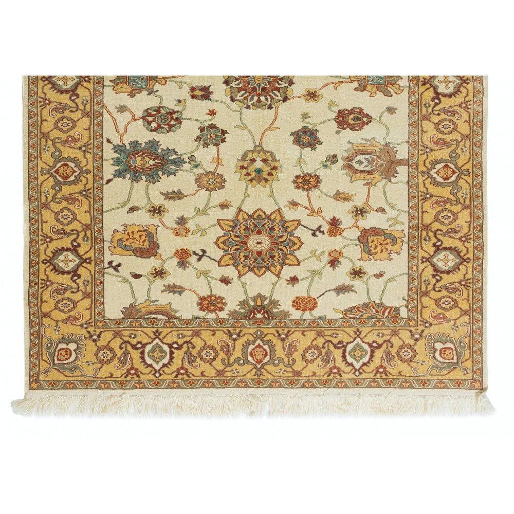 Hand Knotted Turkish Floral Rug, Authentic Carpet, 100% Wool