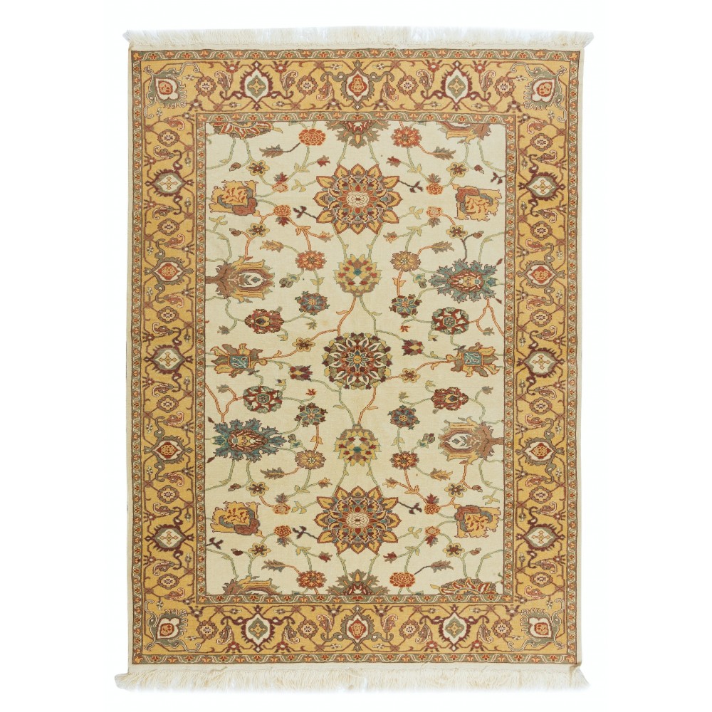 Hand Knotted Turkish Floral Rug, Authentic Carpet, 100% Wool