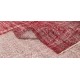 Distressed Vintage Handmade Turkish Rug Over-Dyed in Red, Great for Office & Home Decor