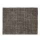 Contemporary Turkish Area Rug Over-Dyed in Gray, Vintage Handmade Carpet