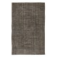 Contemporary Turkish Rug Over-Dyed in Gray, Vintage Turkish Wool Carpet