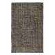 Contemporary Turkish Area Rug Over-Dyed in Gray, Vintage Handmade Carpet