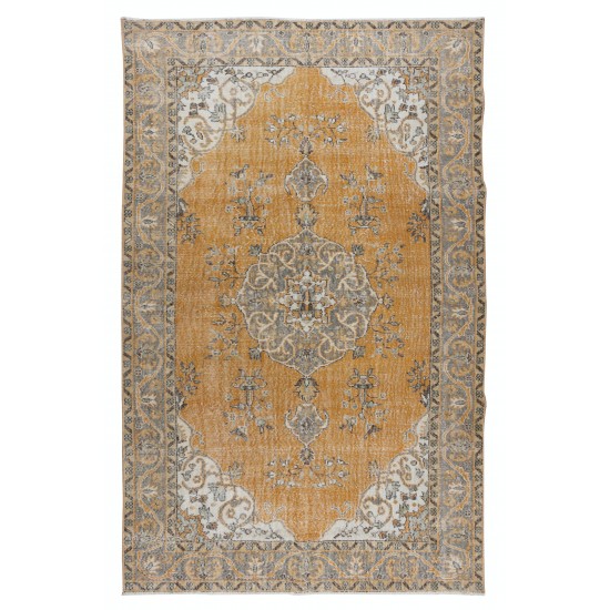 Handmade Turkish Wool Area Rug with Medallion Design, Ideal for Home and Office Decor