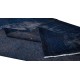 Contemporary Navy Blue Over-Dyed Rug, Vintage Hand-Knotted Turkish Wool Carpet Contemporary Navy Blue Over-Dyed Rug, Vintage Hand-Knotted Turkish Wool Carpet