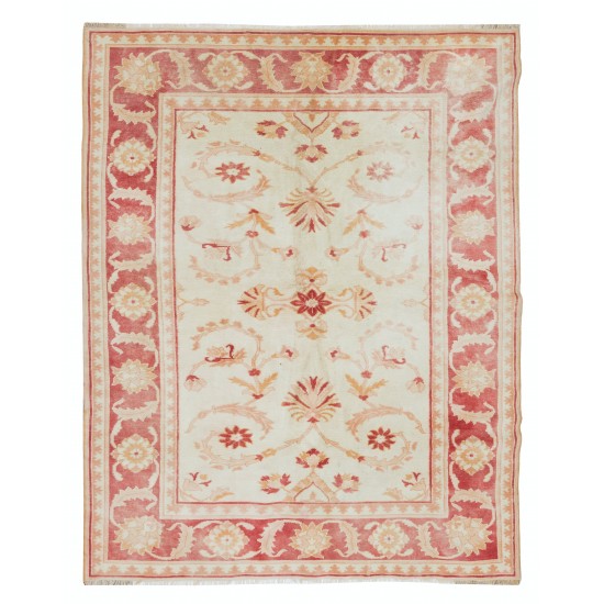 Handmade Vintage Floral Pattern Turkish Wool Area Rug, Ideal for Home and Office Decor