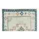 Handmade Vintage Turkish Rug with Geometric Design, 100% Wool