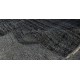 Vintage Handmade Turkish Wool Rug Over-Dyed in Black for Modern Interiors
