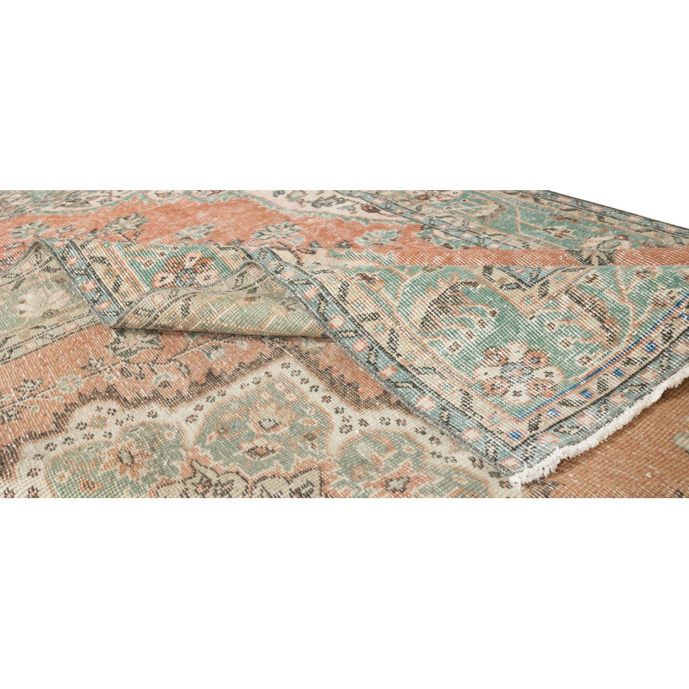 Handmade Vintage Turkish Wool Area Rug for Home and Office Decor