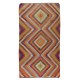 Multicolored Handmade Turkish Wool Kilim, One of a Kind Flat-Weave Rug, Floor Covering