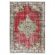 Hand Knotted Turkish Area Rug, Medallion Design Vintage Carpet Hand Knotted Turkish Area Rug, Medallion Design Vintage Carpet