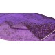 Contemporary Handmade Turkish Vintage Rug Over-Dyed in Purple Color Contemporary Handmade Turkish Vintage Rug Over-Dyed in Purple Color