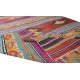 Vintage Turkish Hand Woven Kilim, Geometric & Striped Rug Made of 100% Wool
