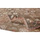 Vintage Handmade Floral Patterned Turkish Area Rug in Brown Color. 100% Wool