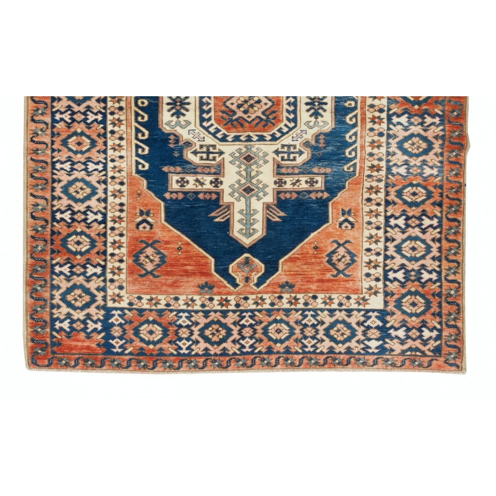 Hand-Made Turkish Rug, Geometric Pattern Carpet, 100% Wool